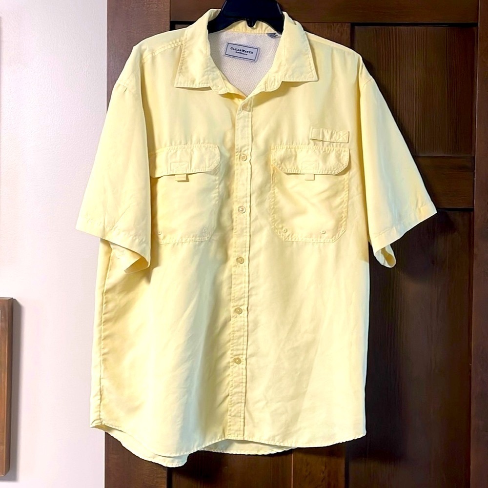 Clearwater Outfitters Angler Yellow Fishing Outdoor Shirt Large - Picture 2 of 6